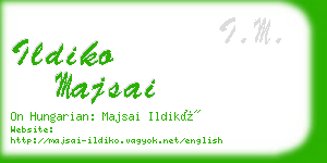 ildiko majsai business card